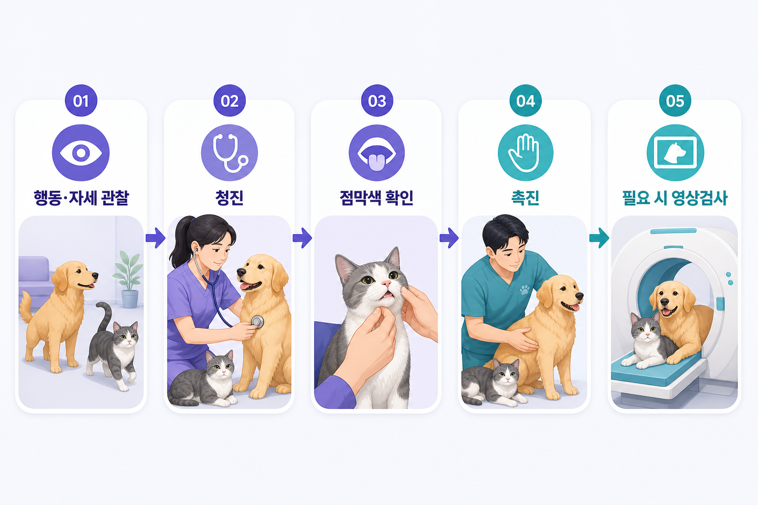 행동 관찰부터 필요한 영상검사까지 이어지는 신체검사 과정